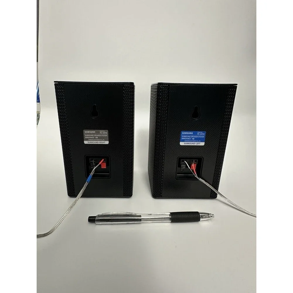 Samsung PS-SM10 Surround Speakers Left Right Pair 3 Ohm w/ Wires UNTESTED